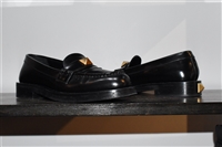 Black Leather Valentino Loafer, size 8