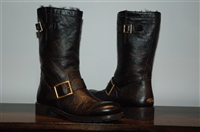 Black Leather Jimmy Choo Biker Boots, size 8