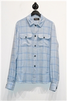 Blue Check Kiton Overshirt, size L