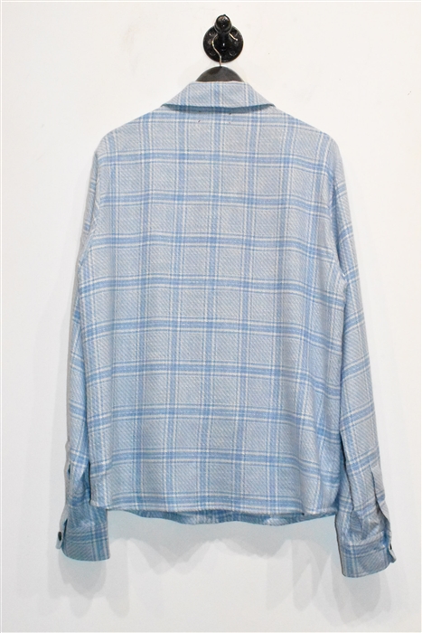 Blue Check Kiton Overshirt, size L