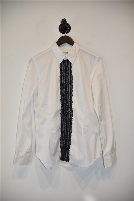 Crisp White Comme Des Garcons - Shirt Button Shirt, size M