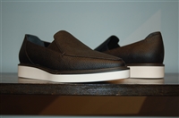 Black Leather Max Mara Slip-On Sneaker, size 8.5