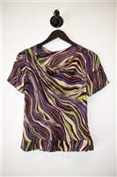 Abstract Lida Baday Short-Sleeved Top, size 6