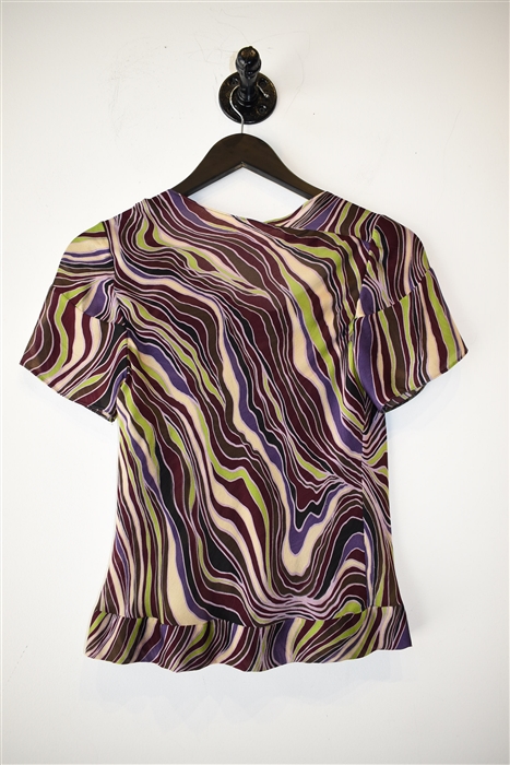Abstract Lida Baday Short-Sleeved Top, size 6