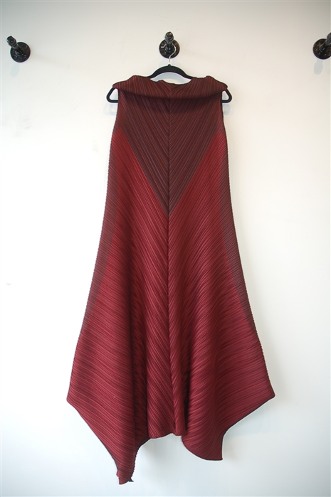 Dark Ruby Issey Miyake Evening Dress, size M
