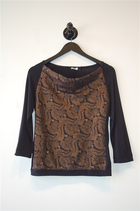 Navy & Bronze Lida Baday Pullover, size M