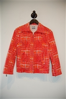 Warm Red Iceberg Zippered Jacket, size 2