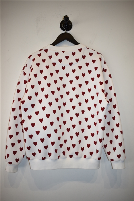 White & Red Burberry Sweatshirt, size S