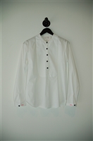 Bright White Pink Tartan Tuxedo Shirt, size 4