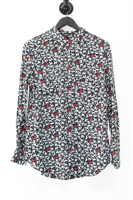 Print Equipment Silk Shirt, size L