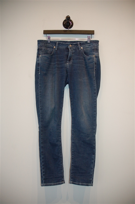 Faded Denim Cambio Slim-leg Jean, size 28