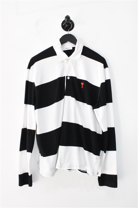 White & Black Ami - Alexandre Mattiussi Rugby Shirt, size M