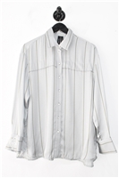 Gray Stripe Marc Cain Shirt, size M