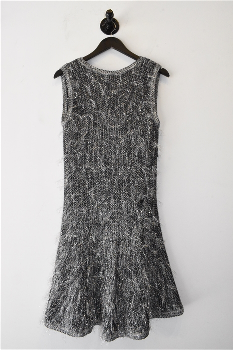 Sparkly Black Chanel Fit & Flare Dress, size 8