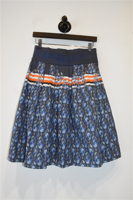 Paisley Preen A-Line Skirt, size S