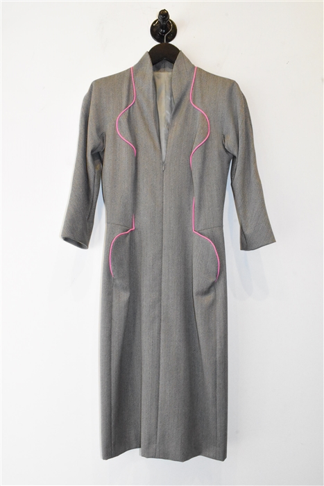 Gray Stripe Alexander McQueen Sheath Dress, size 8