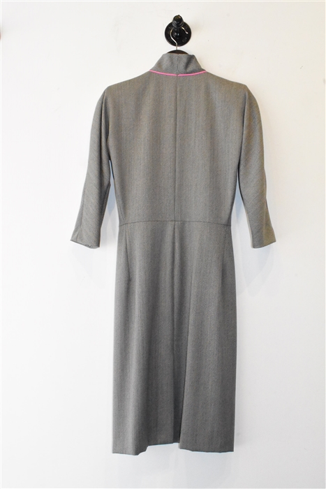 Gray Stripe Alexander McQueen Sheath Dress, size 8