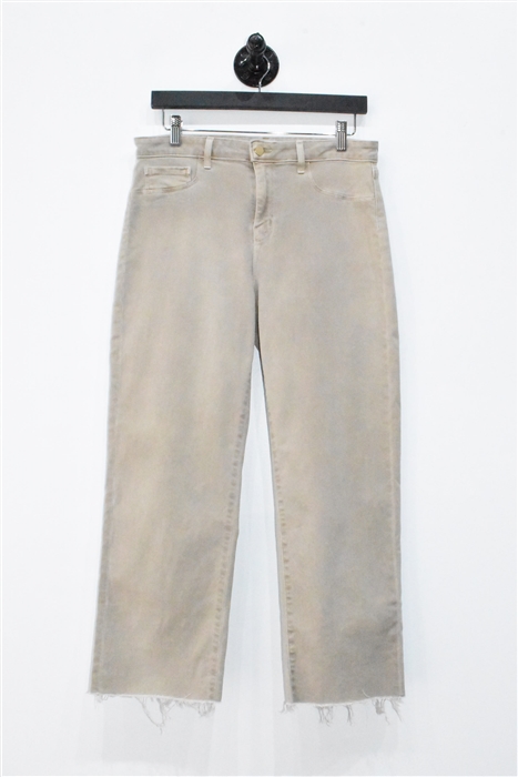 Dusty Brown L'Agence Cropped Jean, size 30