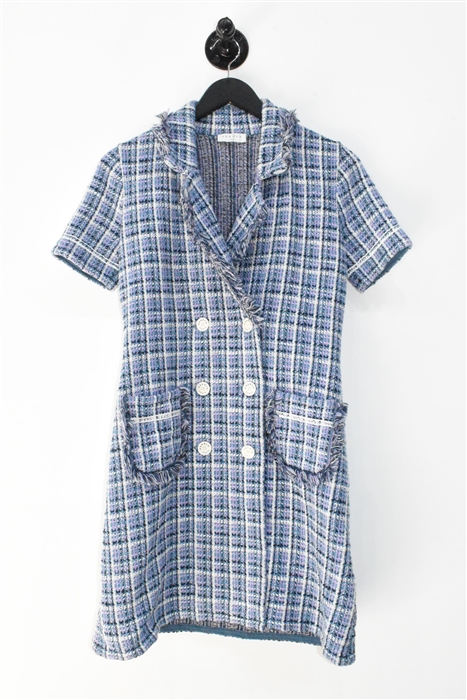 Purple Tweed Sandro Mini Dress, size 4