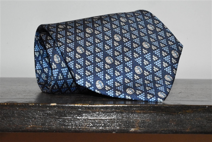 Navy Hermes Tie, size O/S