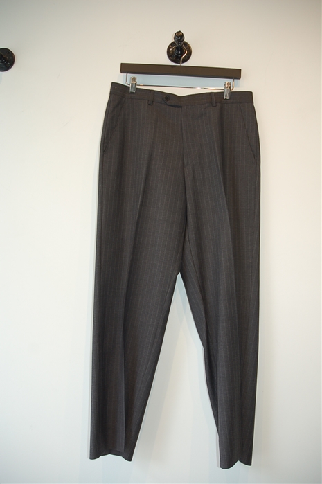 Gray Stripe Alexander McQueen Two-Piece Suit, size 40