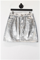 Blue & Silver Sandro Denim Skirt, size M