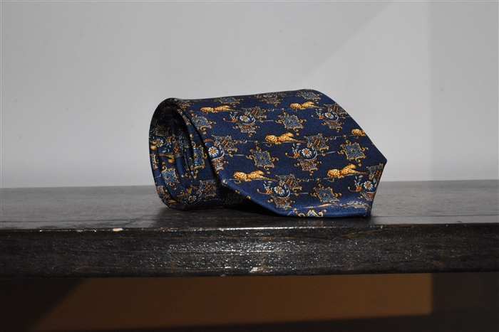 Navy Salvatore Ferragamo Tie, size O/S