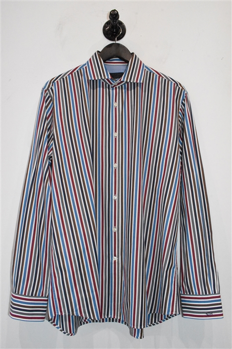 Striped Paul & Shark Button Shirt, size L