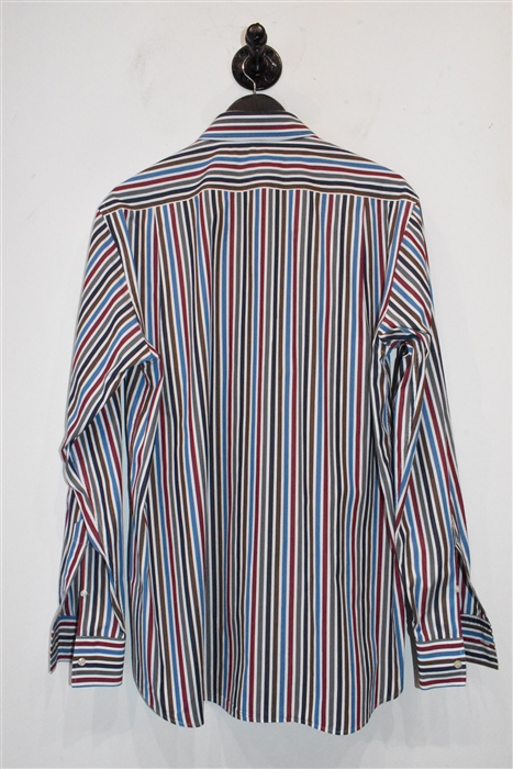 Striped Paul & Shark Button Shirt, size L