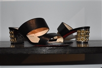 Black Leather Christian Louboutin Sandals, size 8