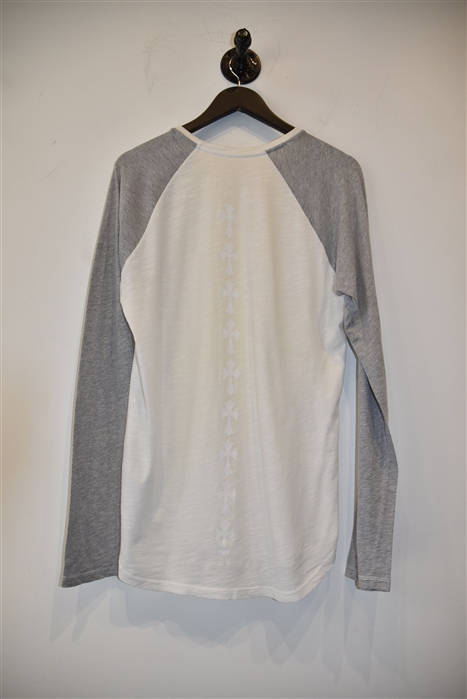 White & Gray Chrome Hearts T-Shirt, size L