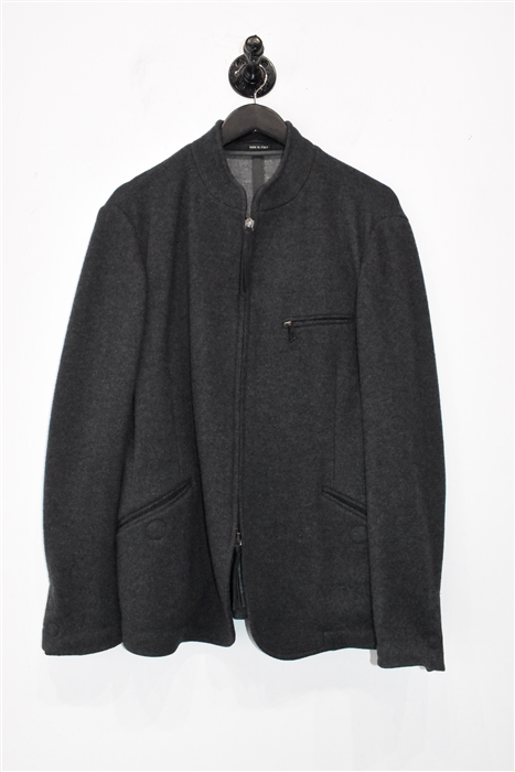 Charcoal Giorgio Armani Zippered Jacket, size M