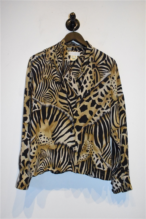 Animal Print Escada Silk Blouse, size 12