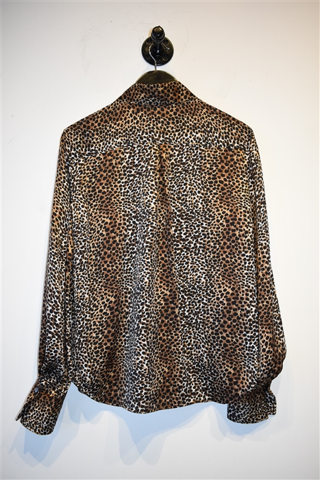 Animal Print Equipment Blouse, size M