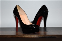 Black Patent Christian Louboutin Pumps, size 6