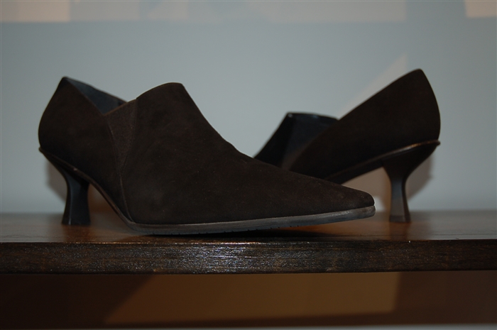 Black Suede Stuart Weitzman Kitten Heels, size 10