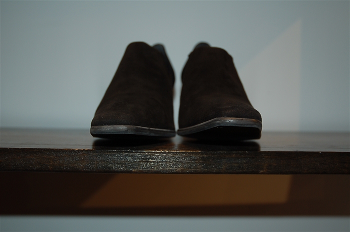 Black Suede Stuart Weitzman Kitten Heels, size 10