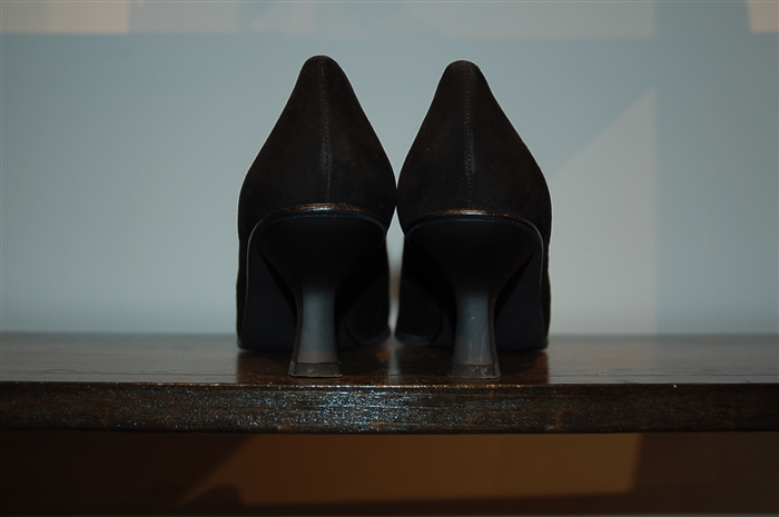 Black Suede Stuart Weitzman Kitten Heels, size 10
