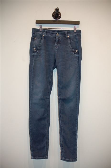 Faded Denim Cambio Slim-leg Jean, size 27