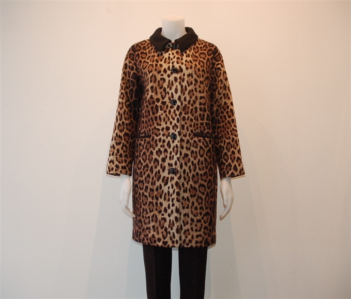 Animal Print Moschino - Boutique Coat, size 6