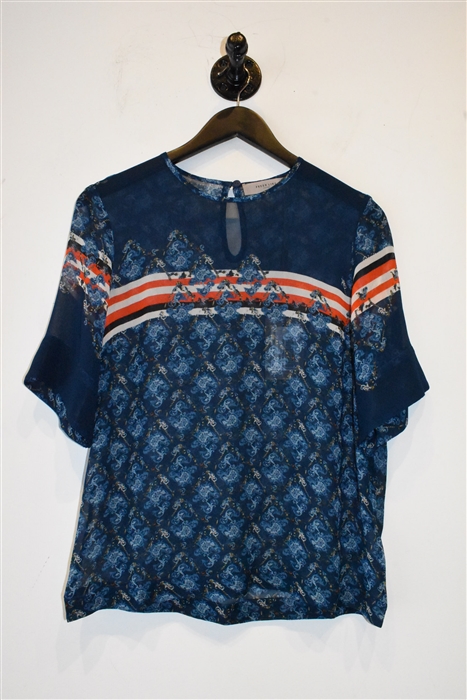 Paisley Preen Short-Sleeved Top, size S