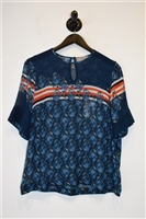Paisley Preen Short-Sleeved Top, size S