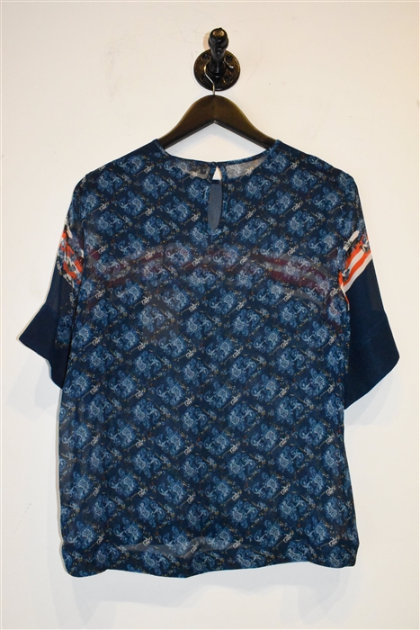 Paisley Preen Short-Sleeved Top, size S