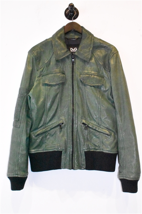 Parsley D&G - Dolce & Gabbana Leather Jacket, size L