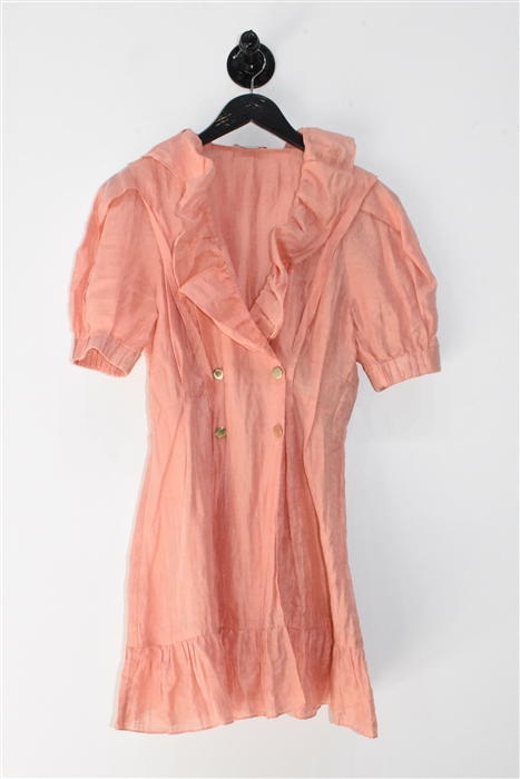 Peach Sandro Mini Dress, size 4