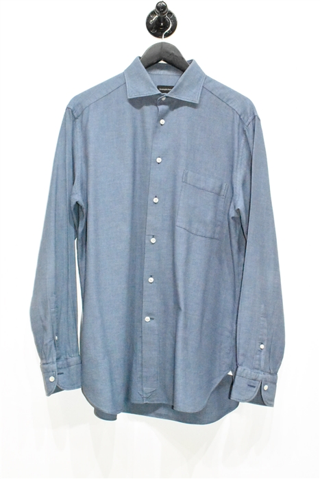 Dusk Blue Ermenegildo Zegna Button Shirt, size L