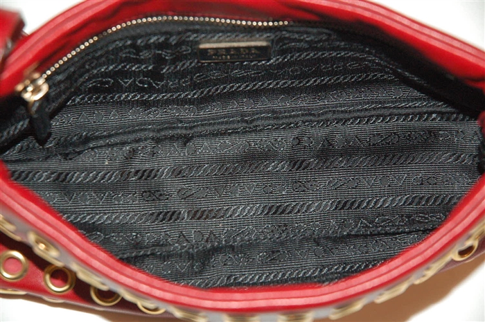 Lipstick Red Prada Pochette, size S