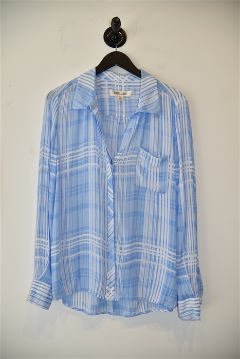 Blue Check Diane von Furstenberg Shirt, size 12