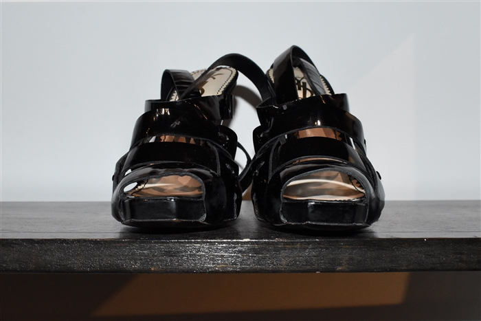 Black Patent Saint Laurent Sandals, size 9