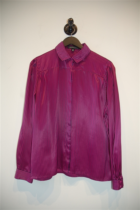 Pink Stripe Louis Feraud Button Blouse, size 12
